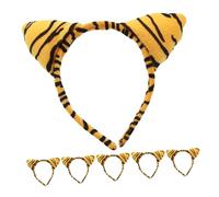 Beavorty 6 Pièces pour la fête des enfant oreilles de tiger pour accessoires photo bandeau oreilles de tiger pour adultes costume de pour soirée à thème