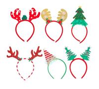 Beavorty 6 Pièces Serre-tête De Noël Décorations Couvre-chefs Pour Fête De Noël Accessoires De Cheveux Ornement De Cheveux De