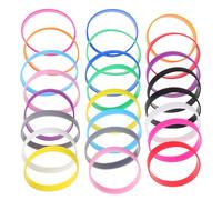 Beavorty 60 Pièces Bracelets en Silicone Simples, pour Événements et Groupes