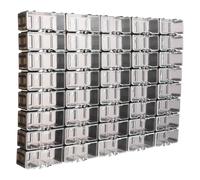 Beavorty 64 - Lot de 40 Boîtes en Plastique Robuste - Vitrine de Collection Compacte pour Exposer et Protéger Modèles Réduits - Rangement pour Collectionneurs