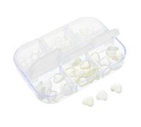 Beavorty 6grilles Breloques Forme De Cœur Pour Ongles Transparentes Accessoires Résine Pour Manucure Diy Et Décoration Ongles