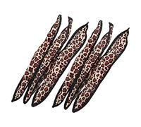 Beavorty 6pièces Cheveux Mousse Léopard Pour Boucles Larges Ondulées Outils Coiffure Réutilisables Adaptés Femmes Et Filles