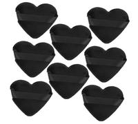 Beavorty 8 Pièces houppette maquiage mignonette degisements pouf pea Doux miroiter pur bouffée de doigt pressé surligneur fournitures de maquillage bouffée de maquillage femme éponge Black