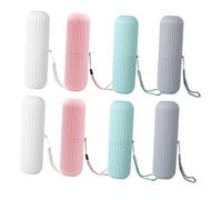 Beavorty 8 Pièces Laver La Brosses à Dents Tasse De Brosse à Dents De Voyage Titulaire Voyage Porte-Brosse à Dents Électrique Voyage avec Brosse à Dents Pliante Tasses PP