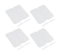 Beavorty 8 Pièces Patchs de Massage Auto-adhésifs en Tissu Non Tissé Blanc, Format Rectangle 5x10 Cm, Compatibles Stimulateurs Musculaires, Pratiques pour Utilisation à Domicile