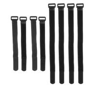 Beavorty 8 Pièces Sangle de Fixation Vélo en Nylon Noir à Dégagement | Boucle Intégrée Haute Résistance, Format Plat Compact, pour Rangement Atelier et Garage