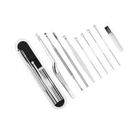 Beavorty 8Pièces Set de Outils de Nettoyage pour Oreilles Acier Inoxydable avec Boîte de Rangement à Cérumen Sélecteur de Cire Oreille pour Adultes Outils de Prélèvement de Cérumen