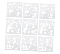 Beavorty 9pièces Pochoirs Pour Visage Halloween Pochoirs Temporaires Corps Modèles Visages Halloween Maquillage