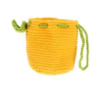 Beavorty à Main De Pièce De Poche Lié Enfants Au Crochet Sachet en Tricot Peluche Pièce De Monnaie Flou Réutilisable à Main Mignon Dessin Animé Fil Yellow