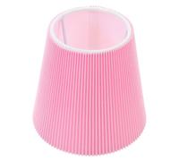 Beavorty Abat-jour en Tissu Rose Plissé 9,5x13,5x13 Cm pour Lampe de Table E14, Abat-jour Décoratif Moderne Compatible Lampes de Bureau, Accessoire D’éclairage Intérieur Élégant