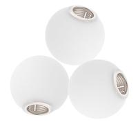 Beavorty Abat-jour en Verre Blanc Laiteux Mat Rond pour Lampe G9 Diffusion Douce Lumière, Lot de 3 Pièces, Design Élégant Vintage pour Hôtels et Espaces de Travail