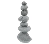 Beavorty Accessoires de Jardin en Pierre pour Paysage Sec et Bonsaï, Ornement de Rocaille Gris Clair, Sept Pierres Décoratives pour Bureau et Salon