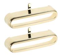 Beavorty Accessoires Guitare Électrique Caches Micros Simple Bobinage en Laiton Doré, Cadre Ouvert, Lot de 2, Protection Interférences pour Concerts et Répétitions