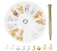 Beavorty Accessoires pour Bijoux d'Ongles Perceuse Compacte, Kit Manucure pour Création de Nail Art Variés en Salon ou Chez Soi Couleur Aléatoire