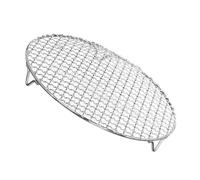 Beavorty Acier Inoxydable Grille de Barbecue Ronde, Antiadhésive et Résistante la Chaleur Filet de Barbecue Multifonction, Argenté pour BBQ et Légumes Grillés