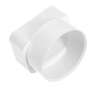 Beavorty Adaptateur de Descente de Gouttière en Abs, Connexion 80x55 Mm vers Tube Rond 75 Mm, Raccord pour Drainage des Eaux Pluviales Extérieur, Accessoire pour Gouttière de Toiture Villa