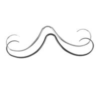 Beavorty Anneaux de Septum en Acier Inoxydable Lot de 2 Métal Solide Éclat Longue Durée pour Piercing Nez et Barbe Adapté Homme et Femme Argenté