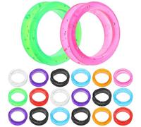 Beavorty Anneaux en Silicone pour Ciseaux Coiffure 20pcs Protections Doigts Souples Réduisant la Pression Accessoires pour Salon de Coiffure Couleur Aléatoire