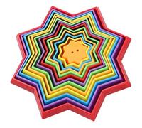 Beavorty Anti-Stress 3D Magique en Plastique Léger, Étoile Transformable Multicolore, Sensoriel Décompression pour Garçon et Filles, pour Maison, Fête et Éveil, 1 Pièce