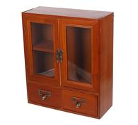 Beavorty Armoire Murale Bois Vintage Double Porte et Espace de Rangement, Meuble Mural Décoratif pour Chambre Adulte et Bureau, Style Rétro, Dimensions Pratiques