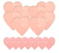 Beavorty Assiettes en Carton de Cœur 7 Pouces Deep Rose Foncé 8 Pièces 16 Serviettes en Papier 25X25 CM Vaisselle Jetable pour Fête et Anniversaire Ensemble de Fournitures Pratiques