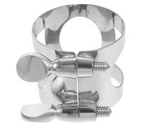 Beavorty Attache Ligature Saxophone Alto Argentée, Pince à Tête de Saxophone Compacte et Légère, Accessoire pour Instruments à Vent, pour Musiciens et Remplacement Pratique