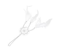 Beavorty Attrape-rêves Suspendu Fait Main pour Voiture, Pendentif Décoratif Plumage Blanches, Ornement Bohème Original pour Intérieur Auto, Décoration Murale Maison et Présent Symbolique