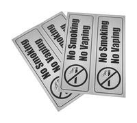 Beavorty Autocollants Interdiction de Fumer Étanches Lot de 4 10 X 10 CM PVC pour Affichage Sécurité Bureaux et Établissements Publics