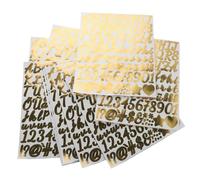 Beavorty Autocollants Lettres Paillettes Dorées 10 Pcs 1 Pouce Alphabet Allemand Adhésif Papier pour Scrapbooking Décoration Tableau D’affichage Boîte aux Lettres Bureau École