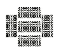 Beavorty Autocollants Numérotés Ronds Noirs 2,54 Cm, Lot de 250 Étiquettes Autocollantes Numérotées 1 à 50 sur 5 Feuilles, Autocollants Résistants à L’eau pour Classement et Organisation