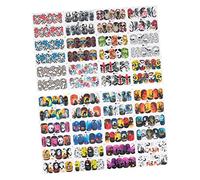 Beavorty Autocollants pour Ongles Halloween et Noël 4 Feuilles Décorations pour Ongles Stickers Nail Art Bandes de Vernis Diy Fête Accessoires Filles Usage Maison et Salon