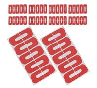 Beavorty Autocollants Protecteurs Application Précise 10 Feuilles en Plastique Rouge, Forme en U Ergonomique pour Vernis à Ongles Adaptés pour Décoration D'ongles et Manucure DIY