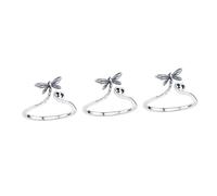Beavorty Bague Libellule En Sterling 925 Pour Femme 3 Pièces Anneau Ouvert Bijoux