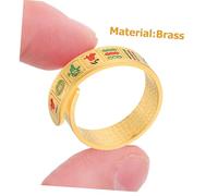 Beavorty Bague Mahjong Or Sable pour Femme Anneau Feng Shui de Richesse et Succès Design Unique et Anniversaire