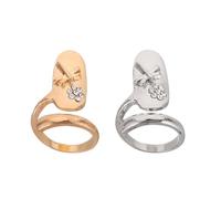 Beavorty Bagues à Ongles Élégantes en Alliage 2pcs pour Nail Art, Faciles à Porter, Ajoutent de L'éclat pour Diverses Occasions