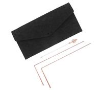 Beavorty Baguette de Sourcier en Laiton 3 Pièces avec Cristaux, Paquet en Feutre, Outil de Chasse aux Fantômes, Détection D’Eau et Métaux pour Radiesthésie, Exploration Spirituelle