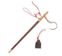 Beavorty Balance Mécanique Traditionnelle à Poignée en Bois 5 Jin Crochet Suspendu, Poids en Cuivre et Corde Rouge, Balance Cuisine Compacte pour Pesage Précis et Usage Domestique