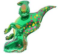 Beavorty Ballons D’anniversaire Dinosaure Tyrannosaure 2 Pièces 53x64 Cm en Aluminium Vert, Décoration Fête Garçon et Filles Intérieur et Extérieur, Ballons Gonflables Créatifs pour