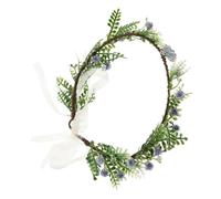 Beavorty Bandeau Couronne De Fleurs Femme Épouser Casque Accessoire De Cheveux De La Mariée Rose Bal De Cercle Floral Bandeau De Fleur Mariées Guirlande Fille Fil De Fer Sky-blue