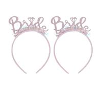Beavorty Bandeau Décoratif pour Mariée 2 Pièces, Coiffe de Mariage Lettrage Bride, Accessoire de Tête Élégant pour Coiffures de Mariage, pour Enterrement de Vie de Jeune Fille