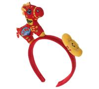 Beavorty Bandeau Nouvel An Lunaire 2026 en Matière Légère, Serrage-tête Année du Cheval avec Caractères Chinois, Accessoire Photo Festif pour Réveillon et Fête Familiale, Décoration de