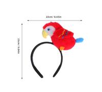 Beavorty Bandeau Poupée Perroquet Ajustable Rouge Accessoire Animal pour Halloween et Fêtes à Thème Oiseau Bandeau pour Garçon Fille