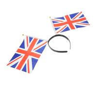 Beavorty Bandeau Union Jack Plaque 4ème Drapeaux Décoration Bandeau En Épingle à Cheveux De Rouge Bandes Détenu Maquillage Faire La Fête Ruban Chiffon