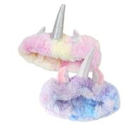 Beavorty Bandeaux Maquillage Licorne à Nouer, Tissu Doux Tie-dye, Set 2 Pièces Violet Dégradé Et Rose, Bandeaux Visage Féminins Pour Soins Et Maquillage Quotidien