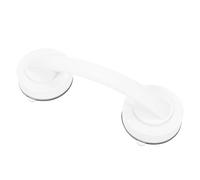 Beavorty Barre d'Appui de Bain à Ventouses Blanche en Plastique, Poignée de Maintien sans Perçage pour Salle de Bain et Toilettes, Installation Facile, 1 Pièce