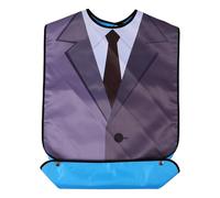 Beavorty Bavoir Imperméable pour Homme Adulte, Grand Format en Polyester Résistant, Bavoir Long Ergonomique Boutons, Protection Anti-taches pour Repas, Adapté aux Seniors et Personnes