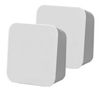 Beavorty Boîte à Cosmétiques Murale Stable en Abs Blanc, Lot de 2 Pièces sans Perforation, pour Petits Objets et Usage sur Armoires