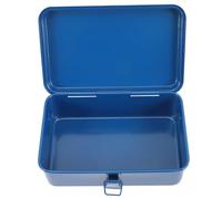 Beavorty Boîte à Outils en Fer Épais 190 Mini Format Bleu, Organisateur Multifonction Fermeture à Loquet, Conteneur de Rangement Portable pour Mécanicien et Électricien, Caisse de