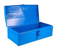 Beavorty Boîte à Outils en Fer Robuste, Conteneur de Rangement D'outils Portable Bleu, Boîte à Outils Simple Couche 1 Pièce, Organisateur Pratique pour Atelier, Garage et Bricolage