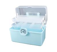 Beavorty Boîte à Remède Portable Organisateur de Stockage de Remède à 3 Niveaux Compartiments et Poignée Grosse Capacité Trousse de Premiers Soins pour Usage Domestique et Voyage